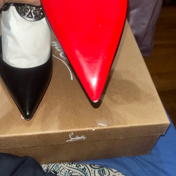 Christian Louboutin Black Heels with Ornate Circular Embellishment worn once. - Picture 5 of 11